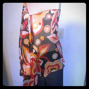 Off the shoulder poncho or shawl