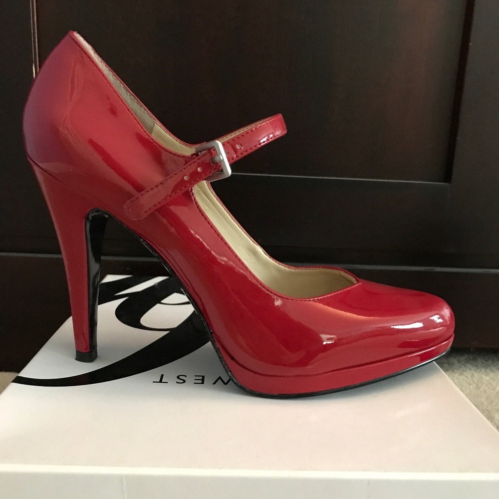 Nine West Red patent leather heels