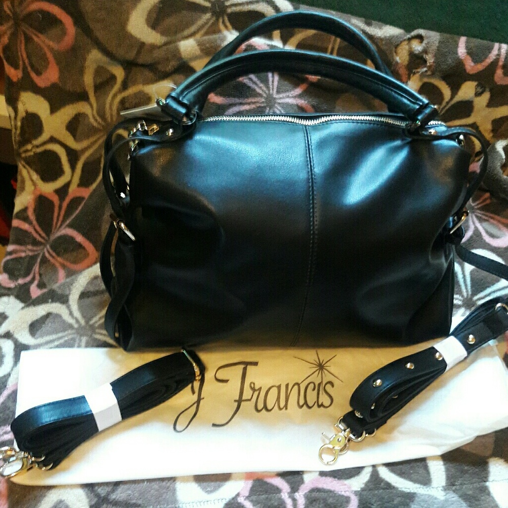 Stunning designer J Francis vegan leather handbag