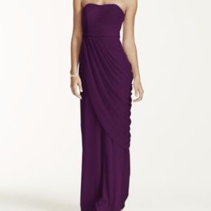 David's Bridal Plum Gown