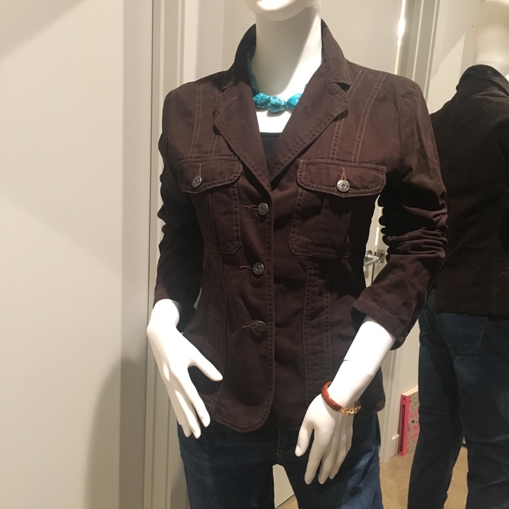 Brown cotton denim jacket.