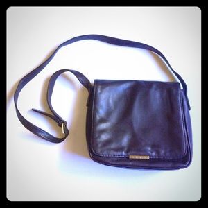 Nine West genuine leather chocolate crossbody bag Nine West genuine leather chocolate crossbody bag
