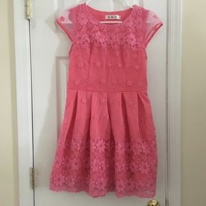 Korean Brand  Embroidered Dress Asian Sz M