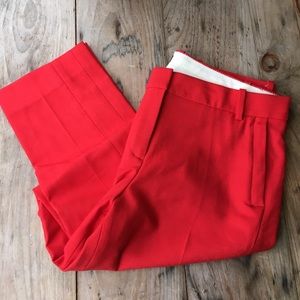 J crew red "Maddie" wool blend pants