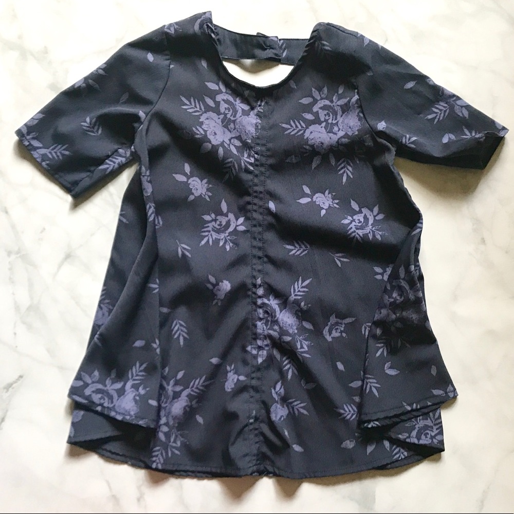 ❌SOLD❌2T OLD NAVY Navy/Lavender Floral Dress