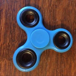 Blue fidget spinner