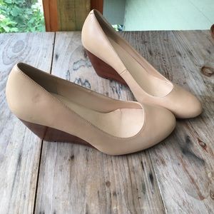 Cole Haan nude wedges