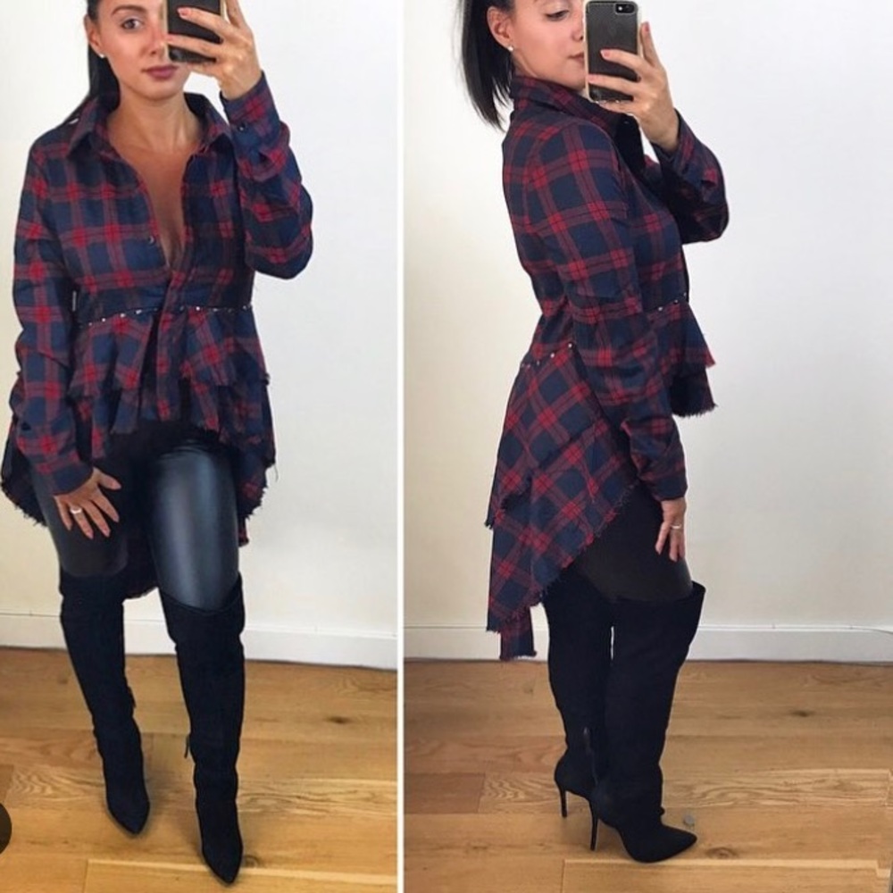 Hi-low Flannel Top