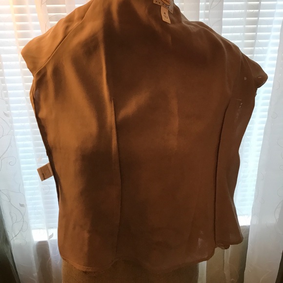 Talbots's Sz 16P lined lace shirt side zipper Gray - Picture 3 of 6