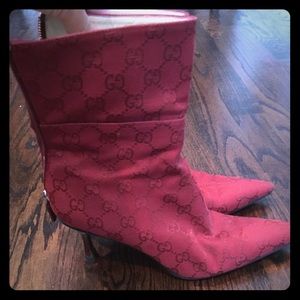 Gucci red ankle boots 7B