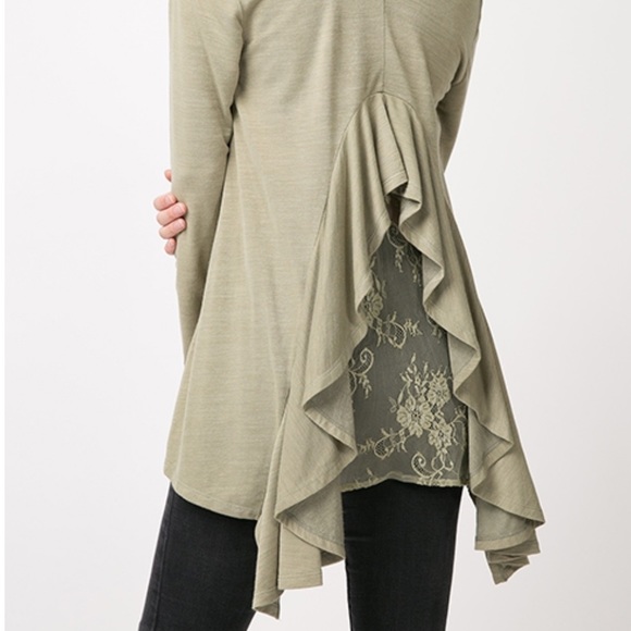 ‼️Sale‼️Olive Lace Knit - Picture 2 of 3