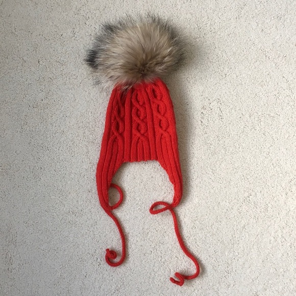 red pom pom hat baby
