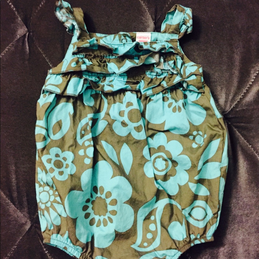 Carter's Baby Girl Blue & Grey Outfit
