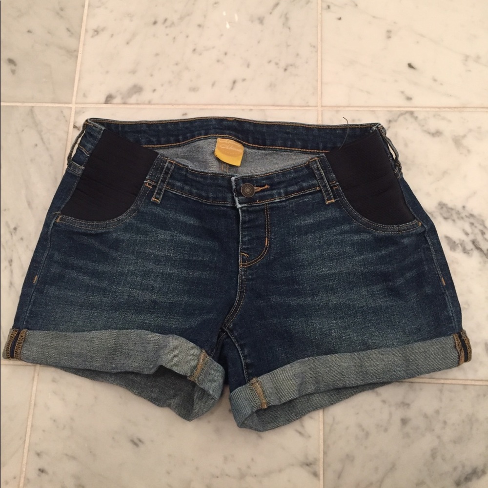 Maternity jean shorts