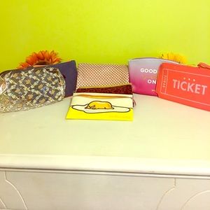 Lot of 7 cute makeup bags