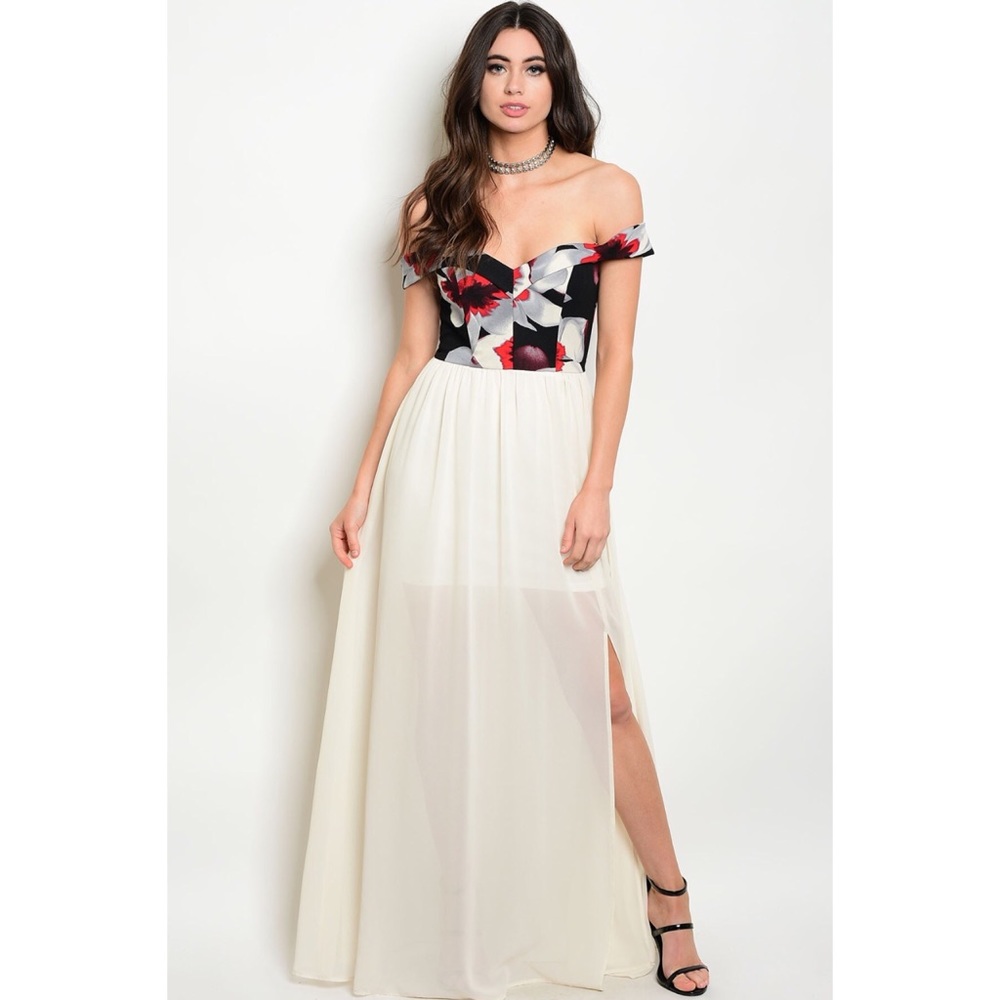 🆕 Alice Off the Shoulder Floral Maxi - Picture 6 of 7