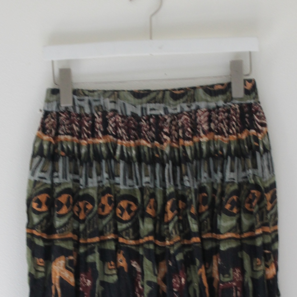 Tribal Print Maxi Skirt