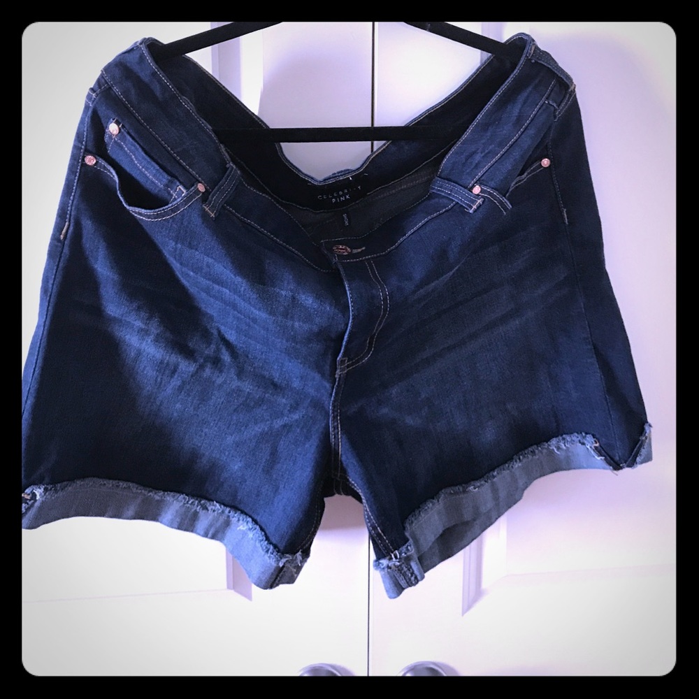 Celebrity pink denim shorts new with tags