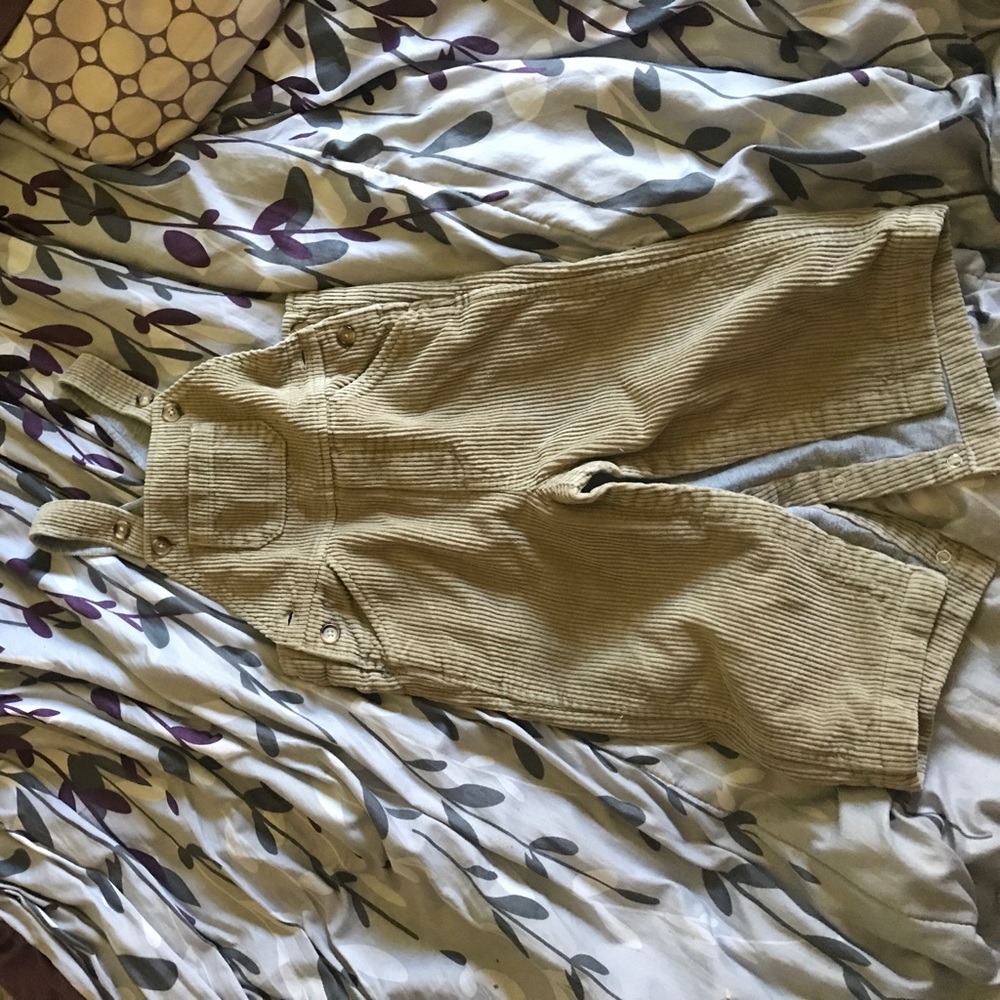 Baby gap toddler fall overalls tan boys 12-24 mo