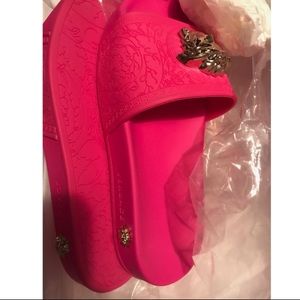 Pink Versace slippers