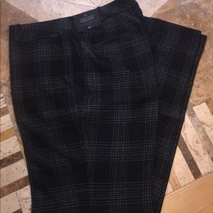 Worthington black stitch plaid curvy fit pants