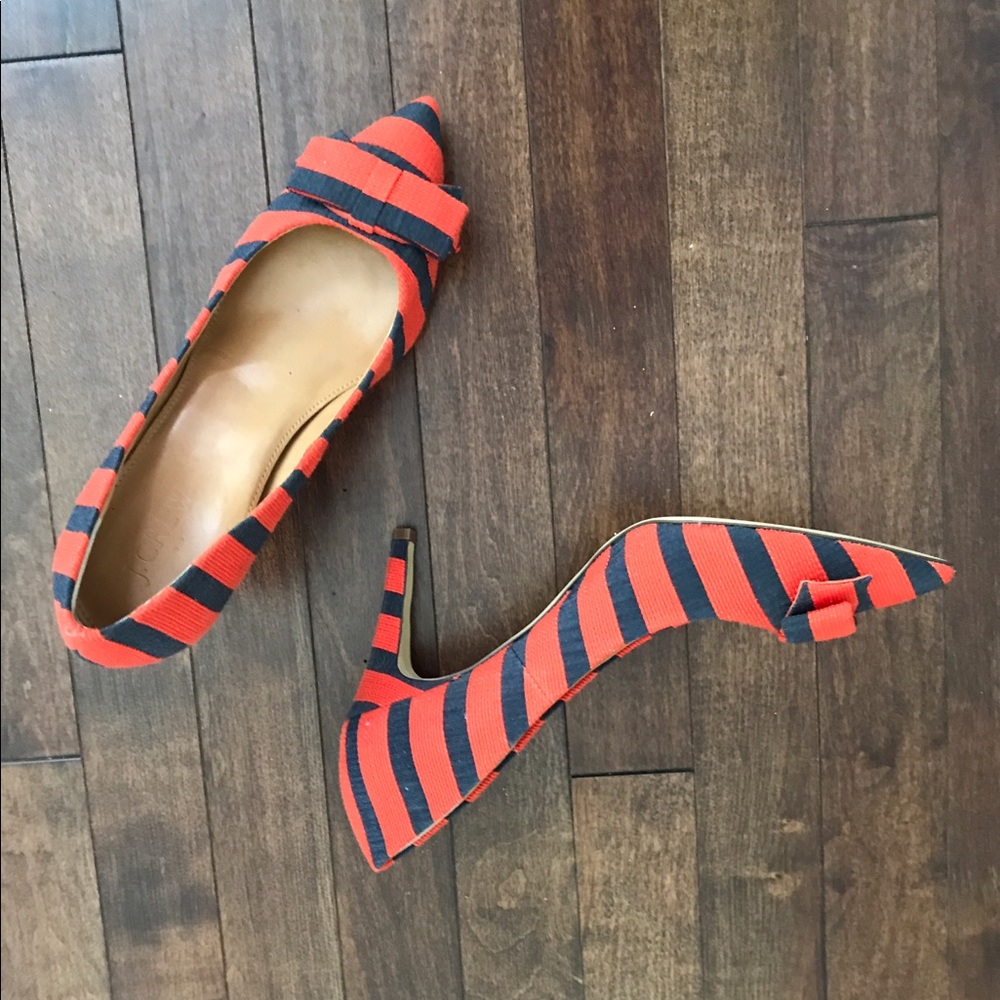 J crew gorgeous striped pumps - size 8 1/2