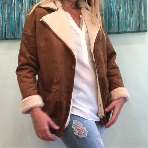 Winter Faux Leather & Shearling Jacket 🌺Sale - Picture 5 of 6