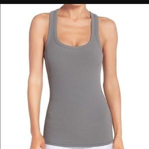 alo yoga rib support tank grey XS