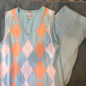 Izod capri/sweater Golf set