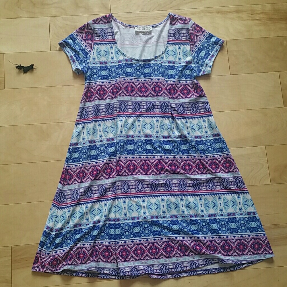 Patterned t-shirt dress