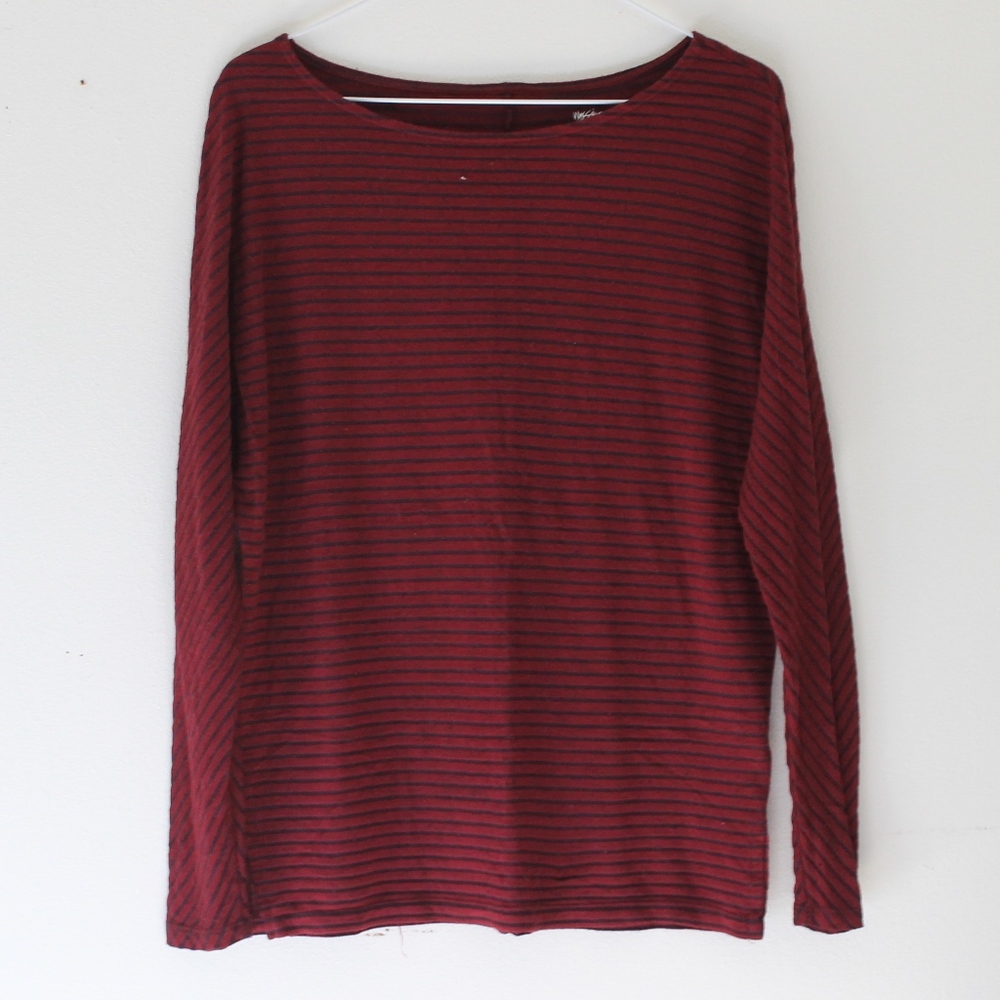 Red Long Sleeve striped Shirt