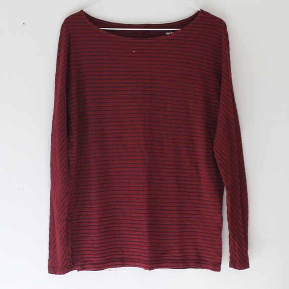 Red Long Sleeve striped Shirt - Picture 1 of 2