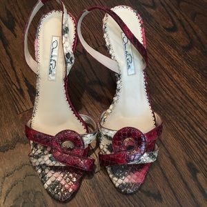 Oscar de la Renta snakeskin sandals