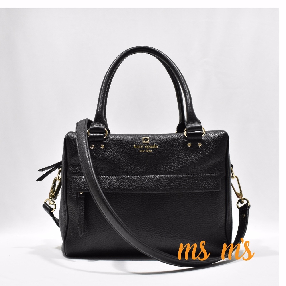 NWT Kate Spade  BLACK SOFT LEATHER Satchel - Picture 2 of 6
