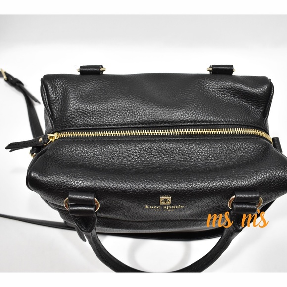 NWT Kate Spade  BLACK SOFT LEATHER Satchel - Picture 5 of 6