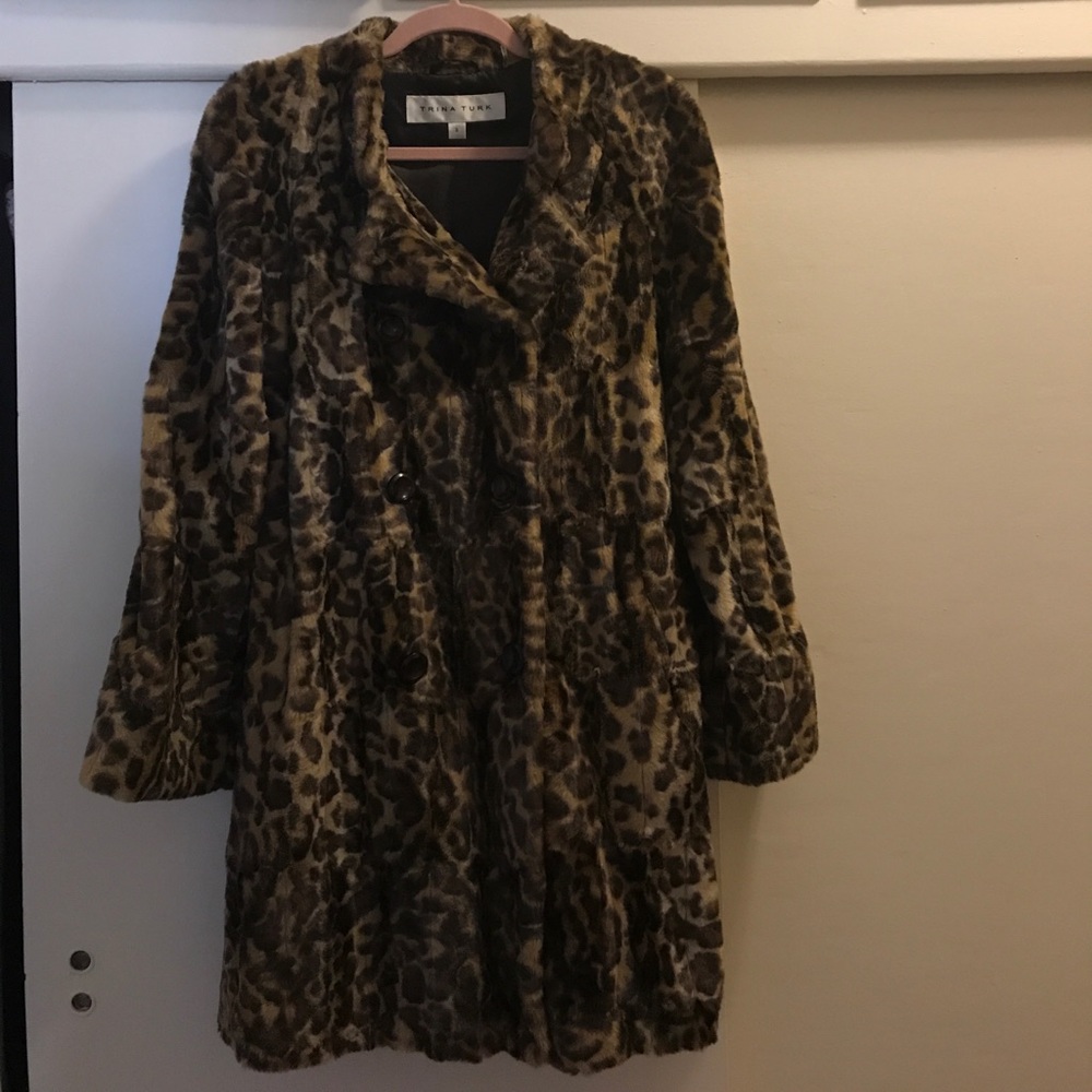 Leopard print coat size SMALL.