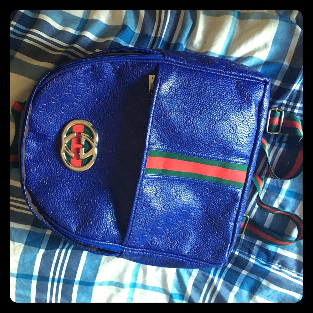 Limited edition blue Gucci book bag