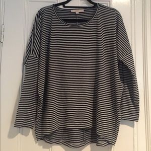 LOFT striped long-sleeved shirt