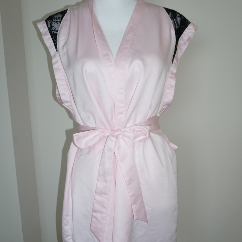 Victoria Secret baby pink silk robe