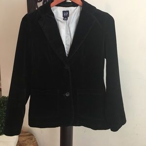 Black velvet blazer GAP size 0