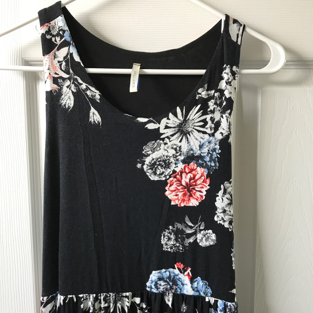 Black Floral Maxi Dress Size Large. New.