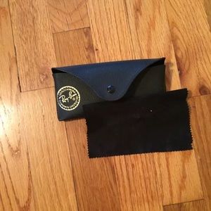 Ray Ban Black Leather Case