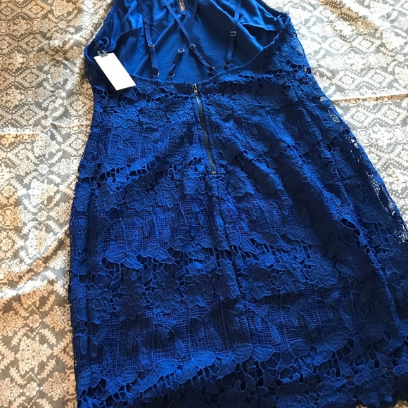 ASTR the Label Blue Strappy Lace Bodycon Dress - Picture 4 of 6