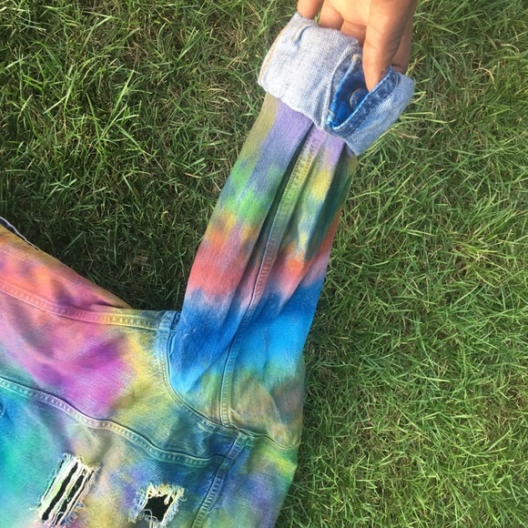 Custom Rainbow Ombre Jean Jacket Customized - Picture 8 of 8