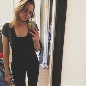 Free People Black Overalls. Size 25