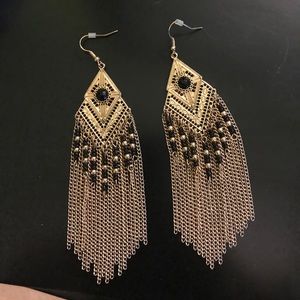 Black and Gold Earrings