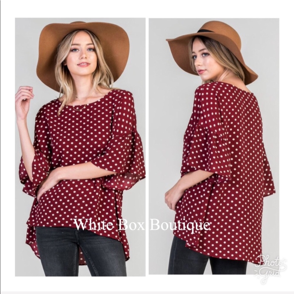LAST Clearance ‼️Black & White Polka Dot Tunic - Picture 2 of 2