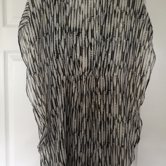 Express Printed Mini Caftan Dress Size XS - Picture 5 of 8