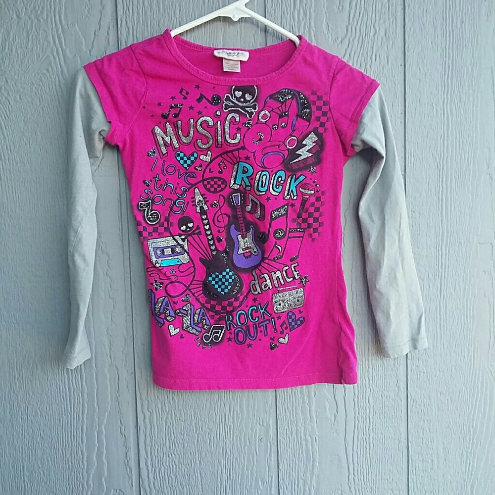 Girls pink and gray long sleeve size small