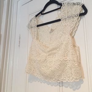 Free People Lace Crop Top